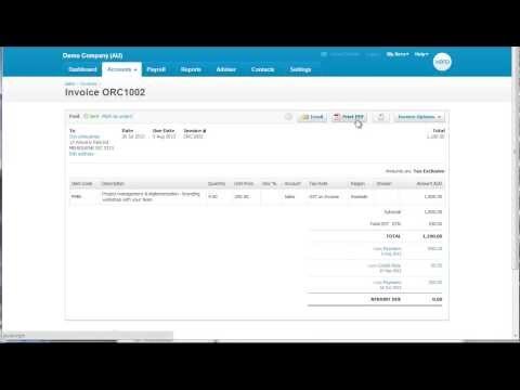 how to create an invoice in xero